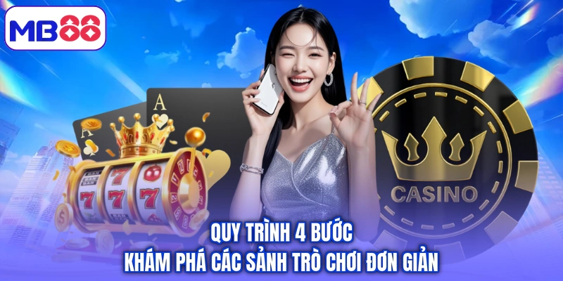 Quy trình 4 bước khám phá các sảnh trò chơi đơn giản